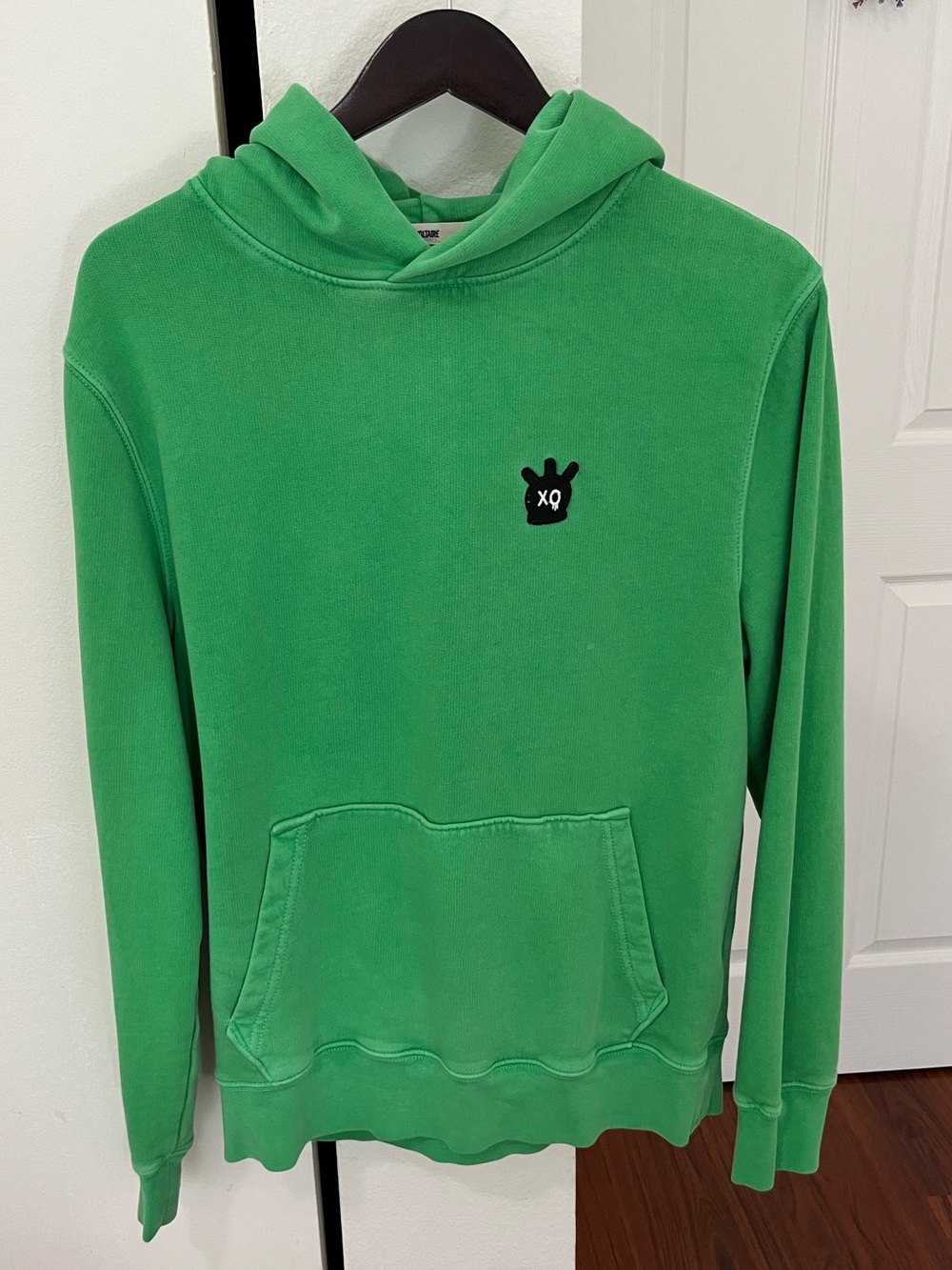 Zadig & Voltaire Green Sanchi Mo Joromi Hoodie with Small Black Chest Logo